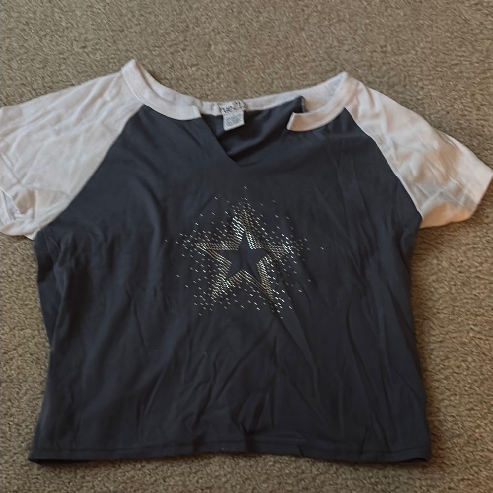 Rue21 Starry Tee - Gray and White